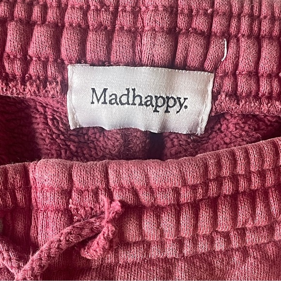 Mad Happy Adult Unisex Pull On Sweatpants XXL 100% Cotton Vintage Red Pockets - Picture 5 of 6
